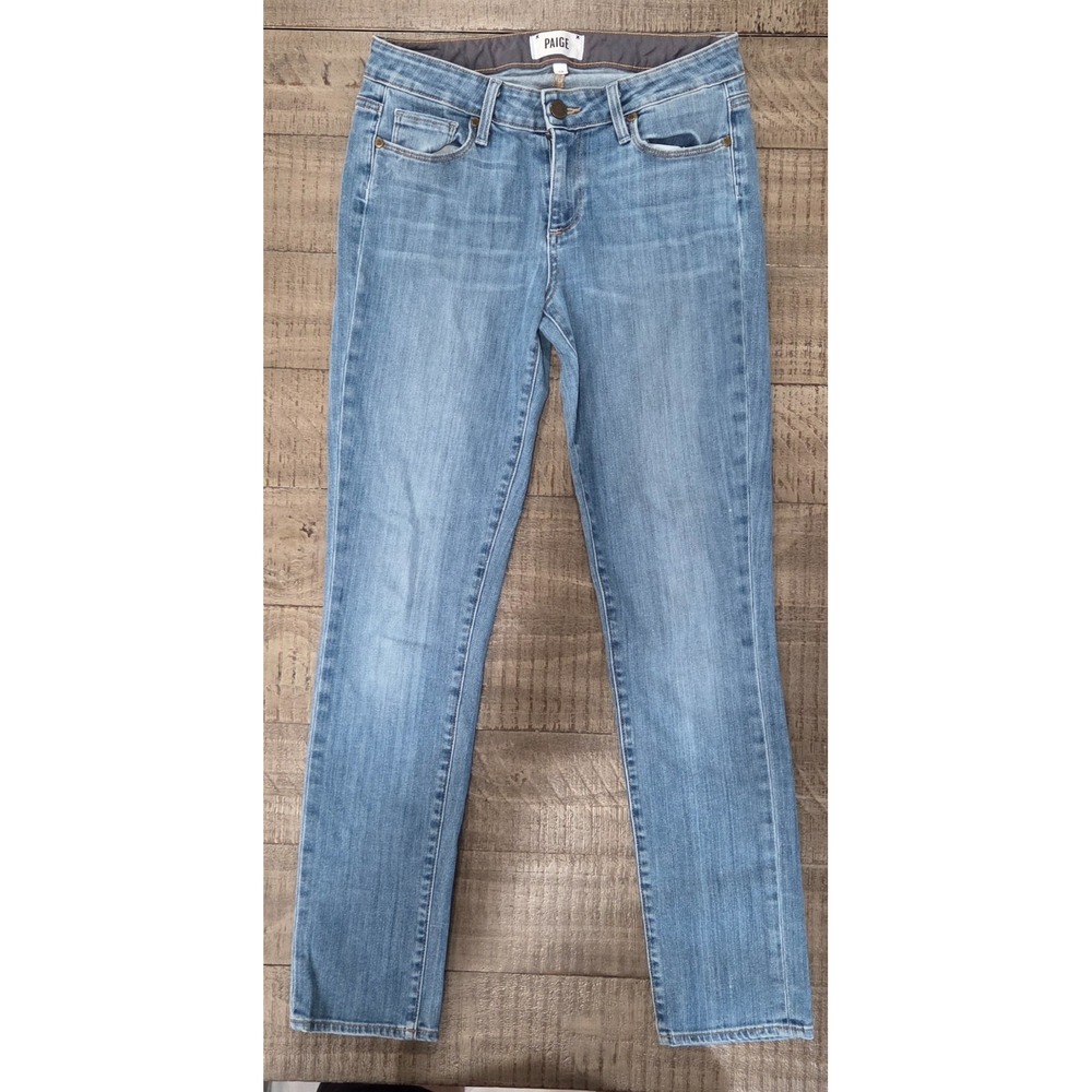 PAIGE light-wash Skyline Ankle Peg low-rise denim jeans Size 28 - Picture 1 of 8